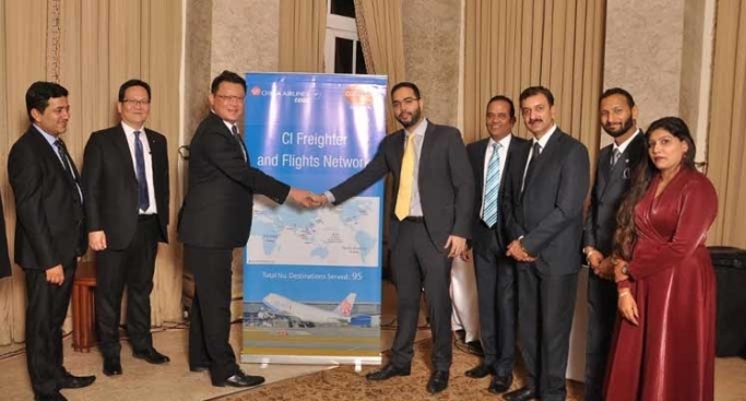Daniel Niu, country general manager, China Airlines; and Prithviraj Singh Chug, director of Group Concorde at the launch in Mumbai with other team members.