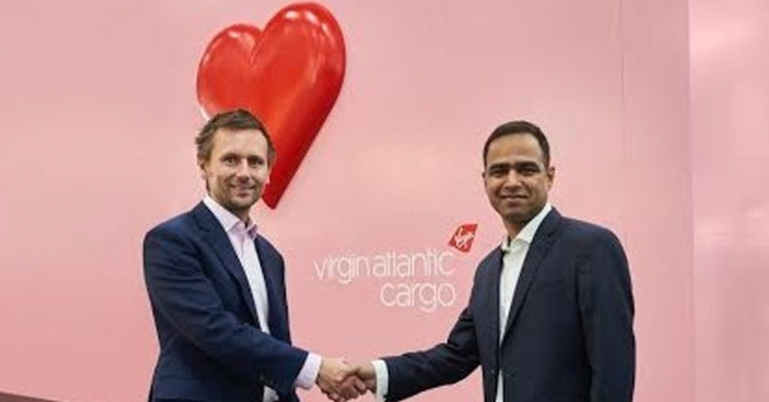 Dominic Kennedy, managing director of Virgin Atlantic Cargo, and Ganesh Vaideeswaran, managing director of Accenture Dominic Kennedy, managing director of Virgin Atlantic Cargo, and Ganesh Vaideeswaran, managing director of Accenture